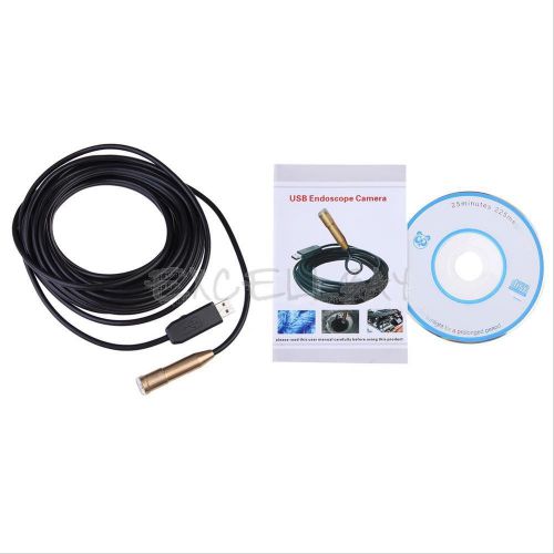 10M USB Cable LED Waterproof Borescope Endoscope Inspection Tube Spy Camera E0Xc