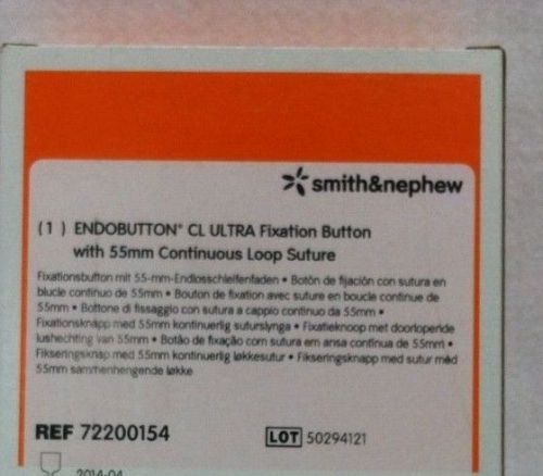 Smith&amp;Nephew Ref# 72200154  ENDOBUTTON CL ULTRA Fixation Button 55mm