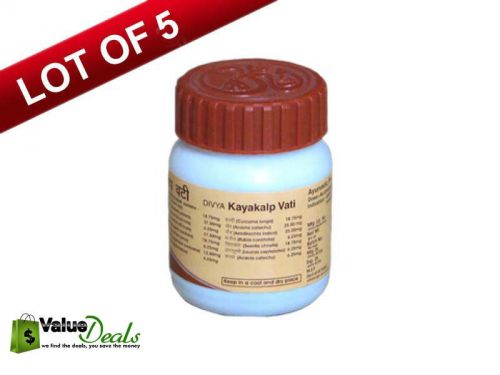 5 x divya kayakalp vati for acne pimples and skin disease ramdev herbal ehf for sale