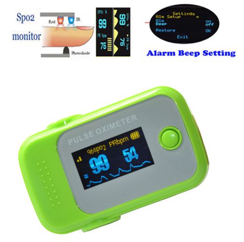 Oled blood oxygen finger pulse oximeter oxymeter spo2 pr heart rate monitor fda for sale