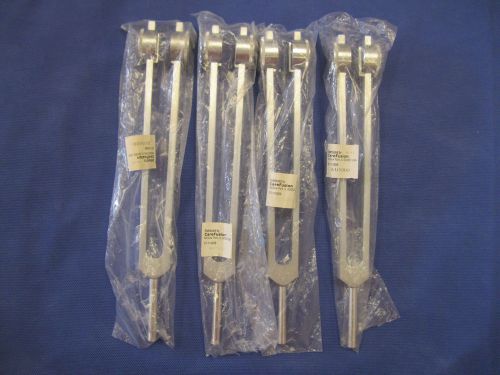 LOT OF 4 V MUELLER AU5000 ALUMINUM ALLOY TUNING FORK WITH FIXED WEIGHT