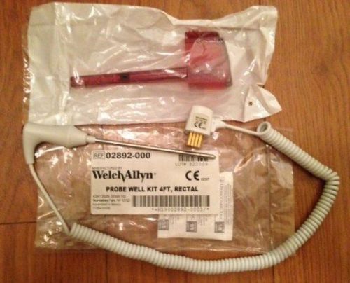 Welch allyn suretemp probe &amp; well kit 4ft rectal #02892-000 sure temp 690/692 for sale