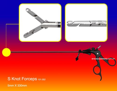 Brand New S Knot Forceps 5X330mm Laparoscopy