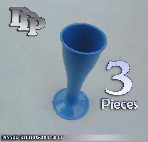 3 Pinard Fetal Stethoscope Plastic Blue
