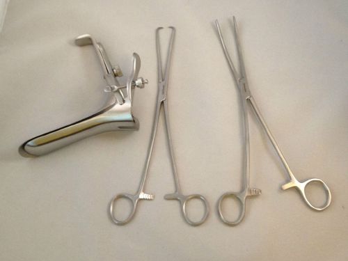 GYN Exam Set w/Graves Speculum, small, Three (3) s/s instruments