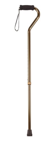 Drive Medical Foam Grip Offset Handle Walking Cane, Bronze