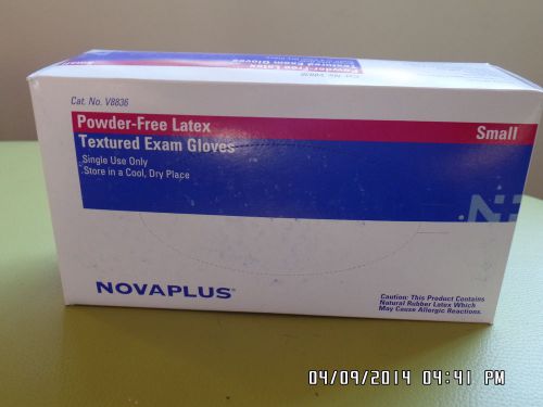 NOVAPLUS Powder Free Latex Textured Exam Gloves Small Size