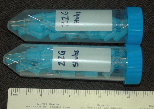 21ga x 1/2&#034; instech solomon luer stubs blunt needles ls22,  new, qty 87 blue for sale