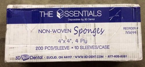 Non-Woven Sponges 4&#034; x 4&#034; 4-Ply Non-Sterile 2000/cs NW44