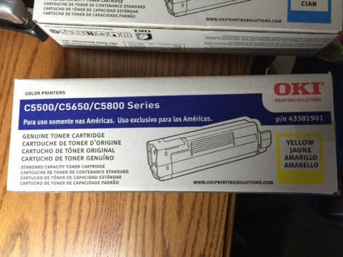 C5500/C5650/C5800 Series Genuine OKI Yellow Toner Cartridge New In Box