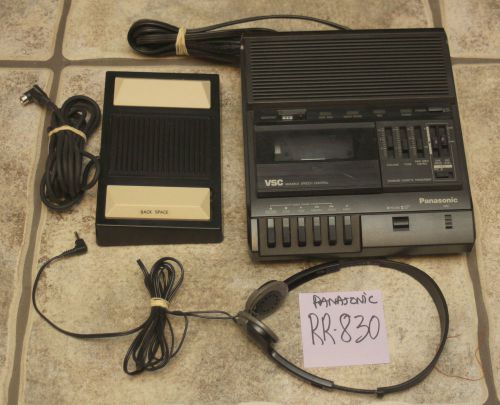Panasonic RR-830 Standard-Cassette Transcriber Recorder w/ RP-2692 Foot Pedal
