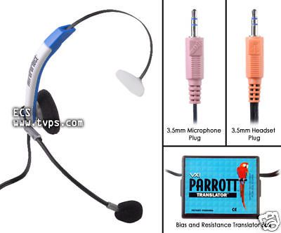 Vxi p41tr parrott voice recognition microphone/headset for sale