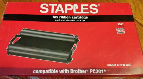Staples brand fax ribbon cartridge Model #SFB-45C