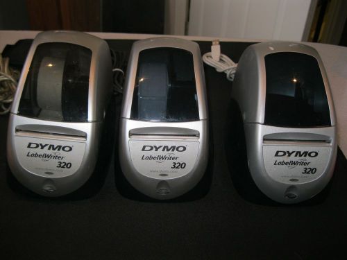 LOT OF 3 DYMO 320 LABELWRITERS THERMAL LABEL PRINTERS (D7)