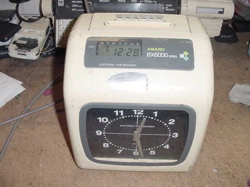 Used amano time clock bx6000 series model bx-6401 time recorder. for sale