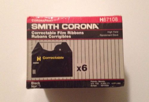 Smith Corona 6 Pack of H67108 Correctable Film Ribbons