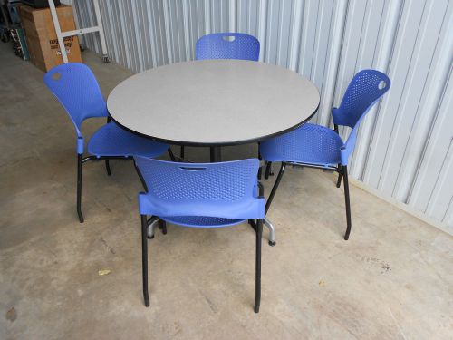 HERMAN MILLER TABLE &amp; 4 CHAIRS *NEW STYLE GOOD CONDITION* CONFERENCE LUNCH ETC.