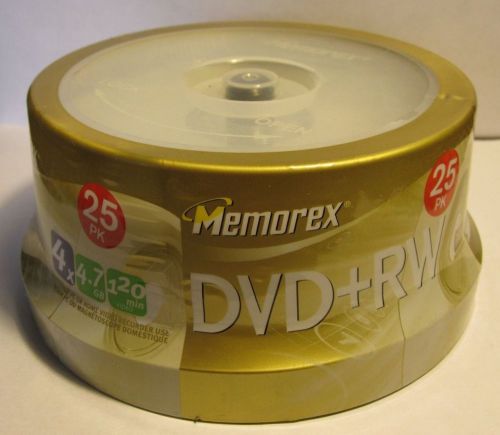 Memorex 4x DVD+RW 25 Pack Spindle ReWriteable