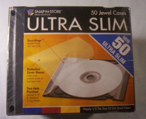 Snap-N- Store 50 Pack Ultra Slim Jewel Cases 3 mm Media Solutions new in pack