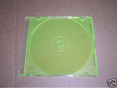 200 NEW SUPER SLIM CD JEWEL CASES W/ GREEN TRAY PSC16GR