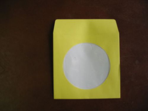 400 pcs 3&#034; yellow mini cd-r dvd-r paper sleeve envelope js210 for sale
