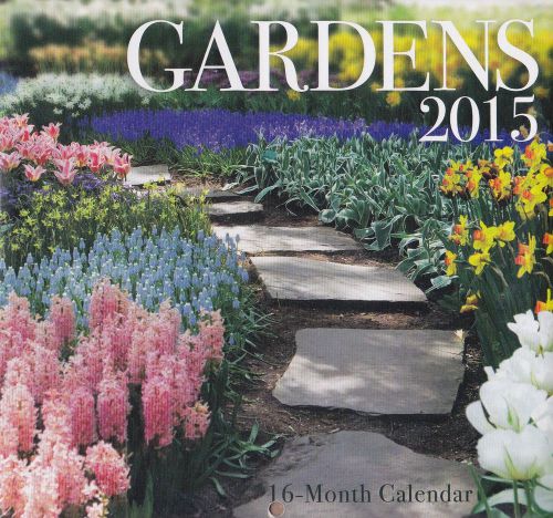 2015 GARDENS Mini Desk Calendar NEW &amp; SEALED Scenic Outdoor Nature Flowers
