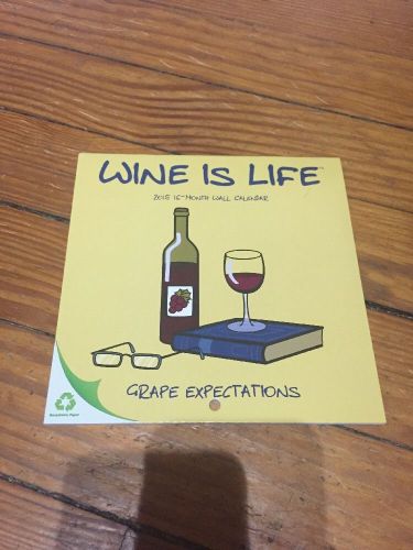 Wine is Life 2015 16-month Mini Wall Calendar