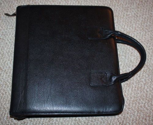 Monarch 1.75&#034; Rings | Black LEATHER FRANKLIN COVEY/Quest ZIP Planner/Binder