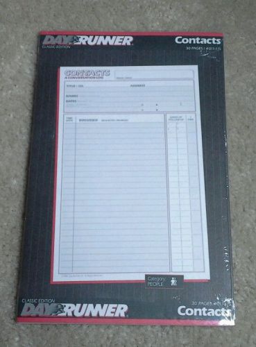 Dayrunner Contacts Classic Edition #011-115 (3) ring binder 30 pages