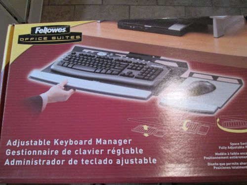 Fellowes® office suites adjustable underdesk keyboard tray, 2&#034;h x 30.25&#034;w x 13.8 for sale