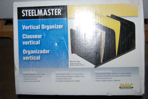 MMF 2648RBLA Steelmaster Adjustable Book Rack, 8 Section, Black