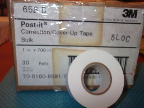 Post-It Correction Cover-Up Tape, 3M, 658B, 1&#034; x 700&#034;, NEW, White Adhesive Tape