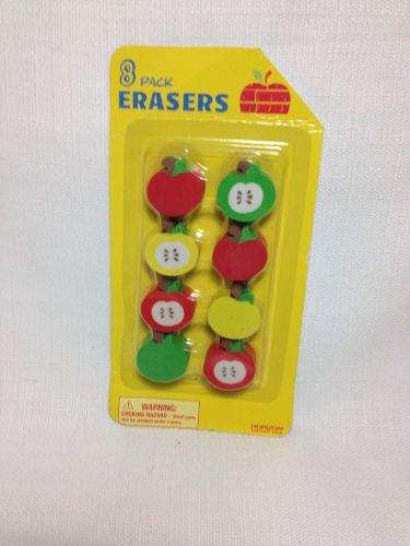 Eraser 8 in a pack fruit erasers New Sealed