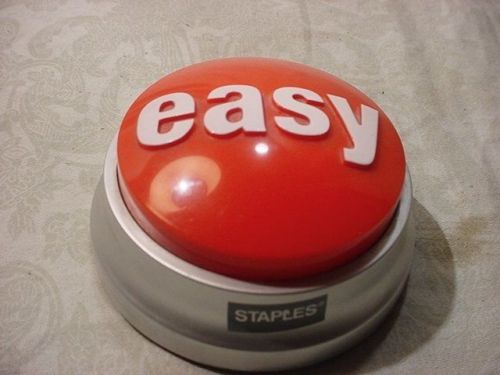 Staples Push Button Talking THAT WAS EASY BUTTON Desk Accessory w Batteries