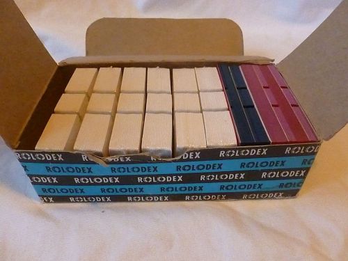 Genuine 600 rolodex refill cards sealed packs 2 1/4 x 4 with 115 card protectors for sale