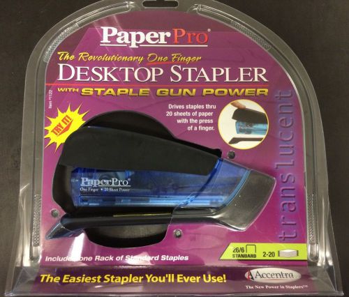 PaperPro Desktop Stapler power assisted jam free  Blue BULK 5 PACK