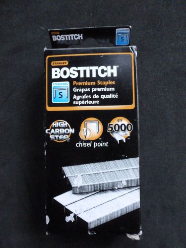 !! 5 !!  bostitch standard premium staples 5000 chisel pt  sbs191/4cp new/sealed for sale