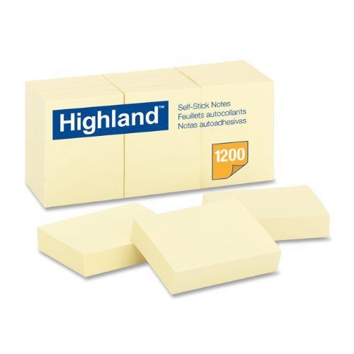 Highland Self-sticking Note - Self-adhesive, Repositionable - 1.50&#034; X (6539yw)