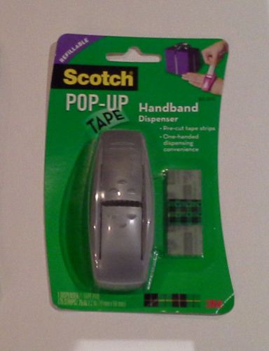 NEW Scotch Pop-Up Tape Handband Dispenser Plus 75-strip PopUp Tape Pad