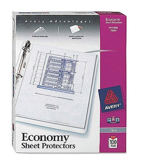 Avery Top-Load Poly Sheet Protectors, Economy Gauge, 100pk