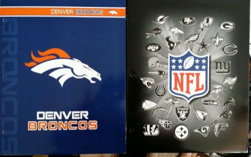 Denver Broncos Two Pocket Folder 2 Pockets? 2 FOLDERS?Football School Office NEW