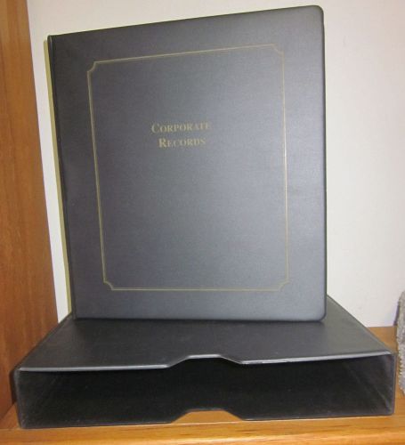 Corporate Records Binder with Sleeve for Legal Office Documents No Paper Inserts