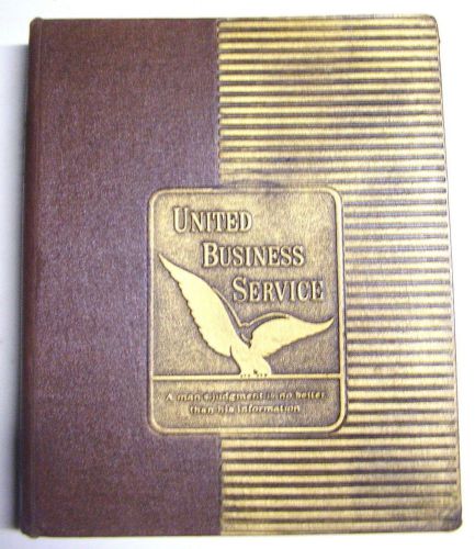 Vintage 3 Ring 3D Embossed United Business &amp; Investment Reports Service Binder