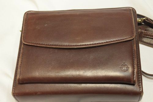 Franklin Covey Nappa Leather Burgundy Purse Style Compact Planner Binder VGC