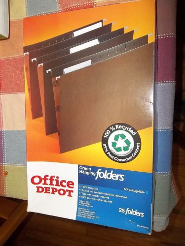 LEGAL FILE FOLDERS 25 count.Office Depot Brand.- NOS