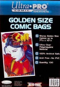 ULTRA PRO Golden Age Pack Of 100 Comic Book Bags ULP81977 Ultra Pro
