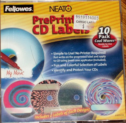 30  PRE-PRINTED 5 DESIGNS CD / DVD LABELS FELLOWS 3 PACKAGES 10 IN EACH PACKAG