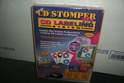 Cd stomper pro cd labeling system cd label designs &amp; applications ibm or mac new for sale