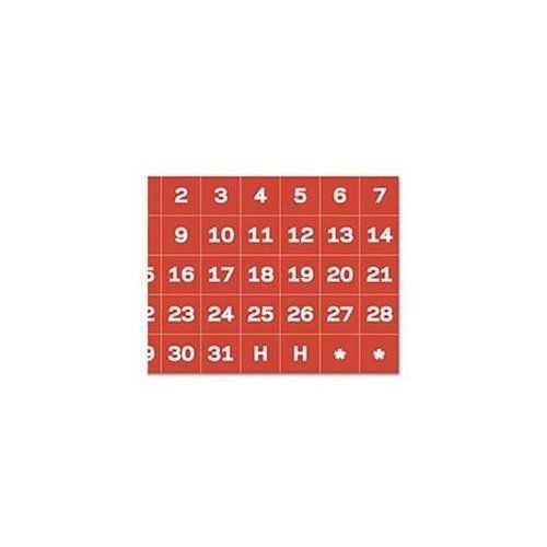 Mastervision Magnetic Calendar Characters - 35 Date - 1&#034; X 1&#034; - Red, (fm1209)