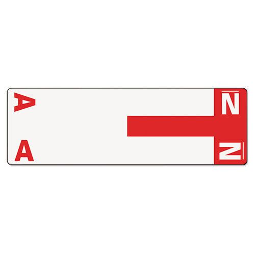 Alpha-Z Color-Coded First Letter Name Labels, A &amp; N, Red, 100/Pack
